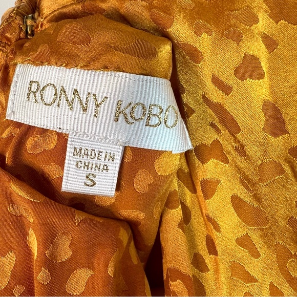 Ronny Kobo Kaira Silk Jacquard Leopard Dress Size Small - Picture 8 of 16